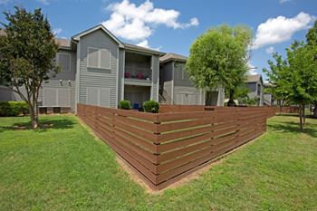 Fenced backyard
